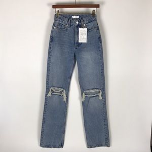 anine bing jeans  en-4 boy-4 / m1morm1 size 24 distressed